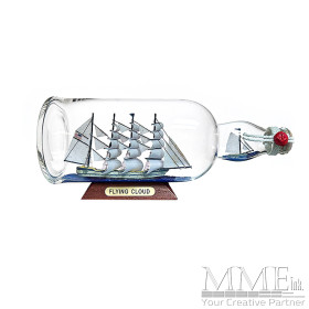 Flying Cloud Model Ship in A Glass Bottle